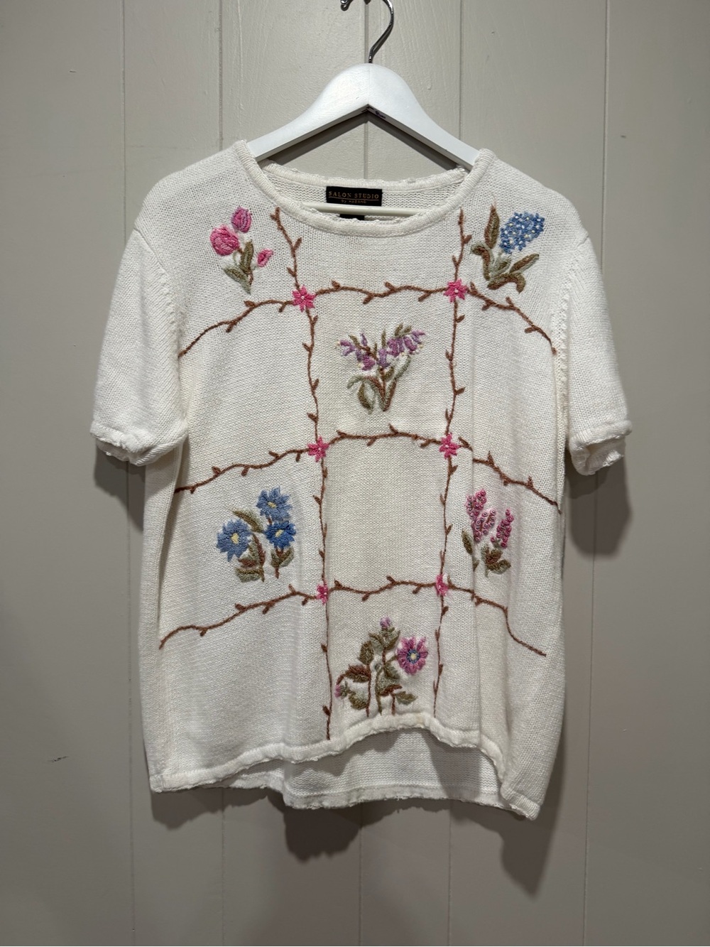 Salon Studio by Haband Cream Knit Sweater Top